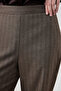 Spanish Style Herringbone Sequin Fabric Trousers - Brown - 5