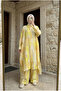 Women's Patterned Oversize Kimono Shirt and Pants Two-Piece Set - 3