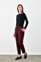 Canvas Mom Pants - Plum - 5
