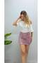 Women's High Waist Sequin Mini Skirt with Sequin Shorts Inside - 5