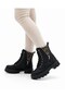 Zippered Accessory Detail Girls' Boots Black - 2