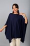Women's Plus Size Poncho with Stone Embroidered Sides - 2