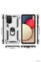 Zngzrmll Galaxy A03S Case Silicone Cover with Sofia Ring (191809) - Silver - 3