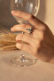 Adjustable Hummingbird Bird Figured Stylish Gray Steel Ring - 4