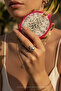 Modern Design Steel Ring with Heart and Flame Motifs - 2