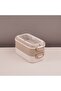 2-tiered spoon & fork nutrition box for diet & meal carrying - 1.8 l beige g767