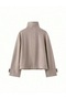 High Collar Short Cashmere Trench Coat - 6