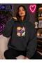 Women's Sun and Starfish Printed Hooded Kangaroo Pocket Cotton Casual Sweatshirt