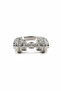 Stylish Design Zircon Stone Gray Color Adjustable Steel Ring