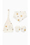 Newborn Unisex Baby 5-Piece Patterned Bodysuit Hospital Discharge Set - 6