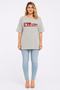 Women's Plus Size, Grey, Digital Print, Cotton Fabric Blouse 65N39623 - 7