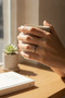 Adjustable Gray Steel Patterned Stylish Ring - 4