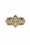 Stylish Design Yellow Color Zircon Stone Women's Steel Ring - Ideal for Special Occasions
