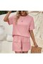 Women's Pink Shirt & Shorts Set - 2
