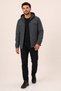 Men's Anthracite, Nova Fabric, Hooded, Water and Wind Resistant, Seasonal Lightweight Raincoat - 3