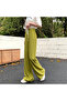 Women's Lime Green Wide-Leg Trousers