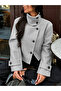 High Collar Short Cashmere Trench Coat