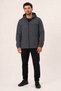 Men's Anthracite, Nova Fabric, Hooded, Water and Wind Resistant, Seasonal Lightweight Raincoat - 2