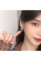 Women's Blue Rhinestone Steel Earrings - 3