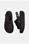 صندل نسائي أسود مستورد من قماش خاص مضفر بتصميم منصة عالية T77 - 3