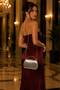 Gold Color Rustic Material Design Evening Dress Clutch with Chain Strap Hand-Held Wedding Engagement Evening Bag - 8