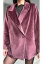 Double-Breasted Collar Velvet Jacket