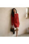 Women's Red Cardigan & Skirt Set - 3
