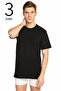 Tutku-Men's Black 3-Pack Crew Neck Undershirt Elf568T0105Ccm3