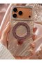 iPhone 17 Pro Max Compatible Premium Stone Glossy Pearlescent Case with Stand – Camera Frame, Stylish Design, Shock Absorbing
