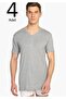 Tutku-Men's Gray 4-Pack Ribbed V-Neck Undershirt Elf568Tccm4 New Season