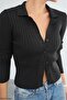 Women's Polo Collar Buttoned Slim Premium Cardigan - 3