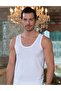 Tutku-Men's White Cotton Strap Undershirt 2-Pack