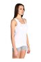 Tutku-Women's Wide Strap Elastane White Undershirt 6 Pieces