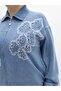 Plus Size Women's Pants Set with Stone Butterfly Embroidery and Zipper Collar - 6