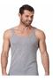Tutku-Erkek 6-Piece Gray Ribbed Thin Strap Undershirt New Season