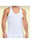 Tutku-Men's White 3-Pack Cotton Ribbed Sports Athlete Undershirts