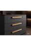Liva 192-224mm Matte Gold Heavy Aluminum Furniture Kitchen Cabinet and Drawer Handle Premium - 2