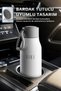 Fika Rento Leak-Proof Screw Cap Wide Mouth Easy-To-Transport Steel Thermos 600 ml - White - 2