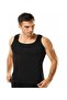 Tutku-Men's Black Sports Rambo Undershirt 2 Pieces