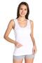 Tutku-Women's White Ribbed Wide Strap Laced Undershirt 6-Piece Economical Pack 0140