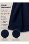 Unisex Children's Navy Blue Vest 100% Cotton 3-Ply Fabric Without Threads (4 Seasons) - 7