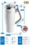 Fika Lumi Patented Leak-Proof Double Spout Steel Thermos with Rotating Handle 950 ml - White - 3