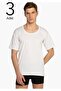 Tutku-Men's White 3-Pack Crew Neck Undershirt Elf568Tccm3 New Season