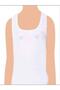 Pack of 12 Combed Cotton Wide Strap Embroidered Girls' Undershirt White 27220