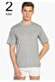 Tutku-Men's Gray 2-Pack Crew Neck Undershirt Elf568Tccm2 New Season