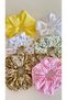 Colorful and Patterned 6-Piece Fabric Scrunchie Hair Tie Set, Cotton Oversized Hair Elastic