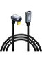 كيبل توصيل USB C إلى USB C على شكل U، زاوية 180° USB نوع C ذكر إلى أنثى شحن سريع، 10 جيجابايت في الث