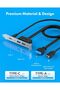 كيبل تمديد اللوحة الامامية USB 3.2 الجيل 2×2 20 جيجابايت في الثانية مع دعامة منفذ الملحقات الاضافية - 3