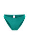 Women's Green Textured Regular Waist Bikini Bottom