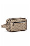 Men's Patterned Portfolio Style Travel Cosmetic Handbag